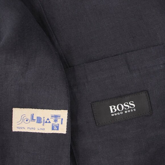 Hugo Boss Sport Coat mens 40 Solbiati Linen 3 Button patch pockets unstructured - Picture 12 of 13